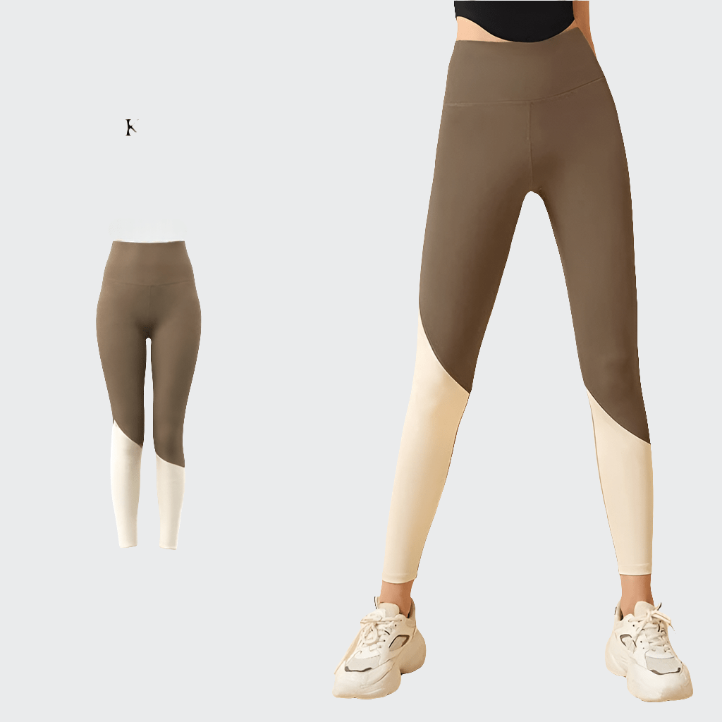 Pantalon Yoga Femme | Slim Bi-Colore Khaki / XXXL