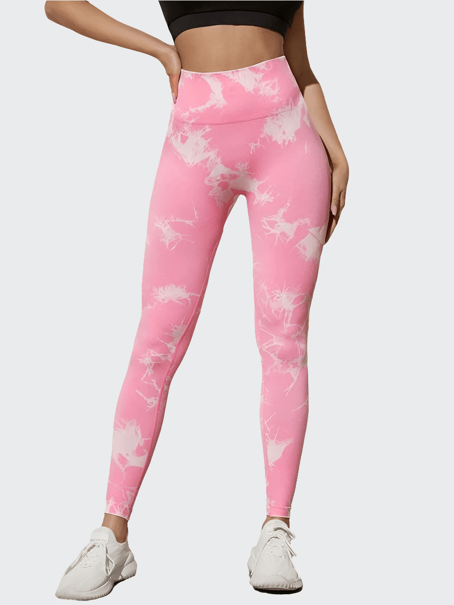 Pantalon Yoga Femme | Slim Peint PINK / S