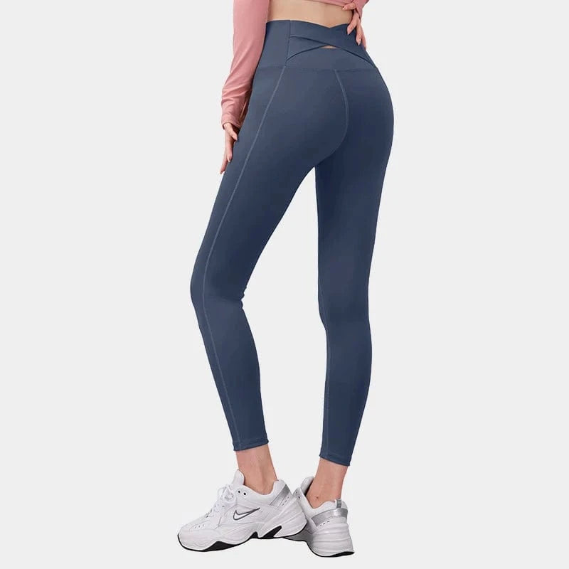 Pantalon Yoga Femme | Taille Croise Blue / XXL