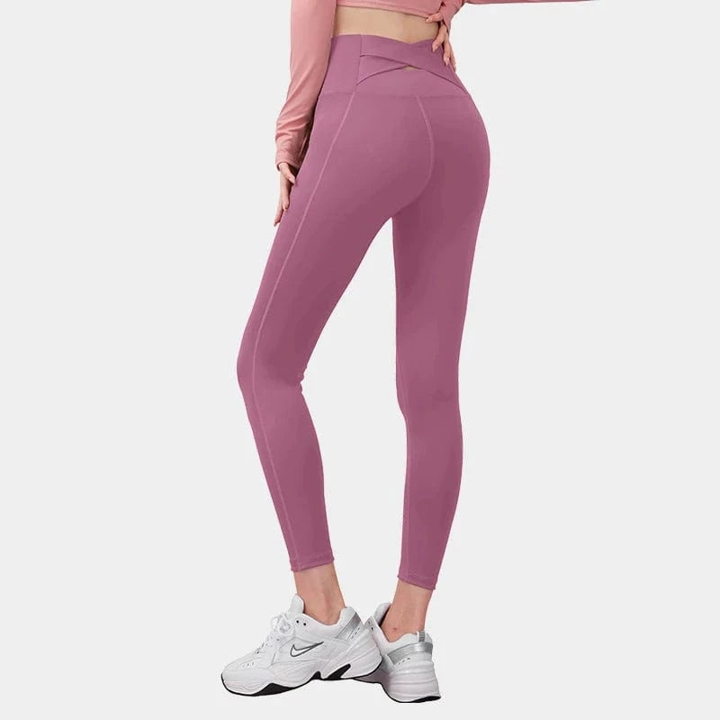 Pantalon Yoga Femme | Taille Croise Pink / XXL