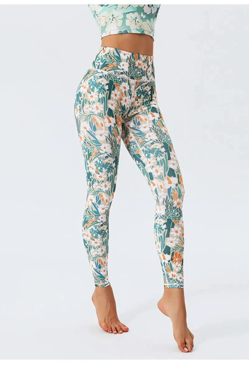 Pantalon yoga femme | Zen color flower : style floral et confort