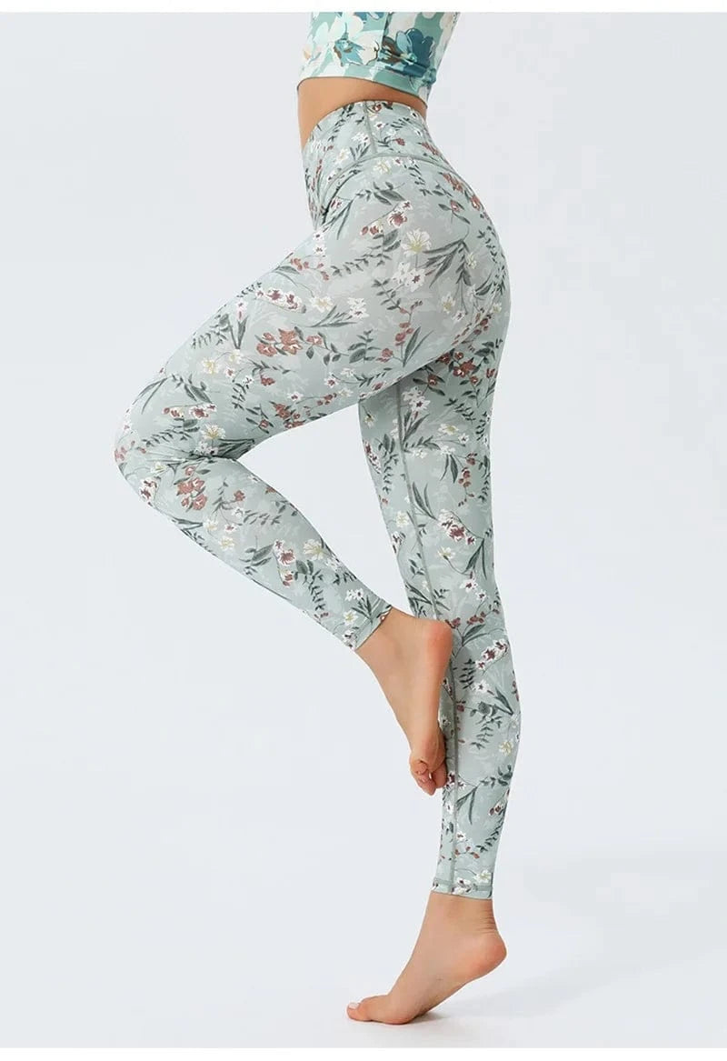 Pantalon yoga femme | Zen color flower : style floral et confort