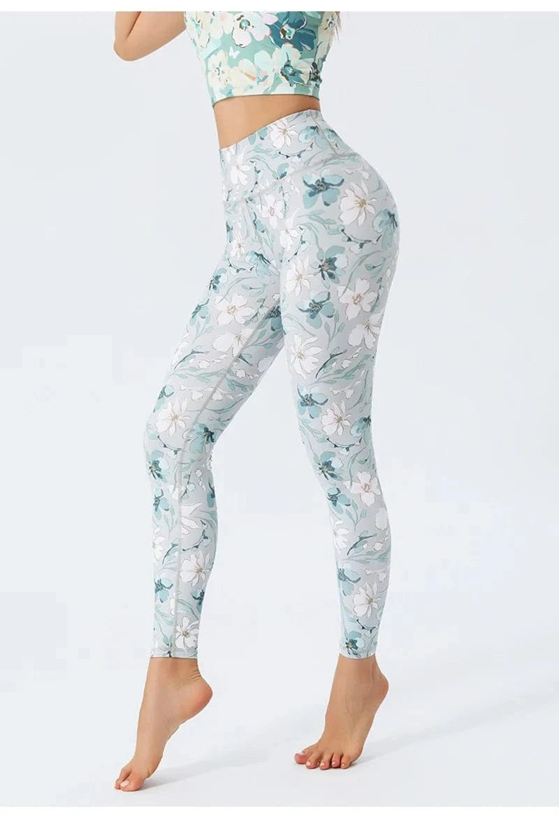 Pantalon yoga femme | Zen color flower : style floral et confort