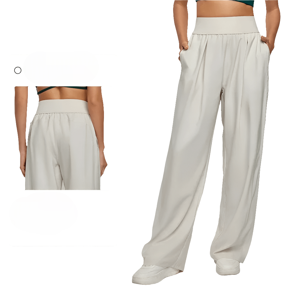 Pantalon Yoga Femme | Zen Drapé WHITE / XL