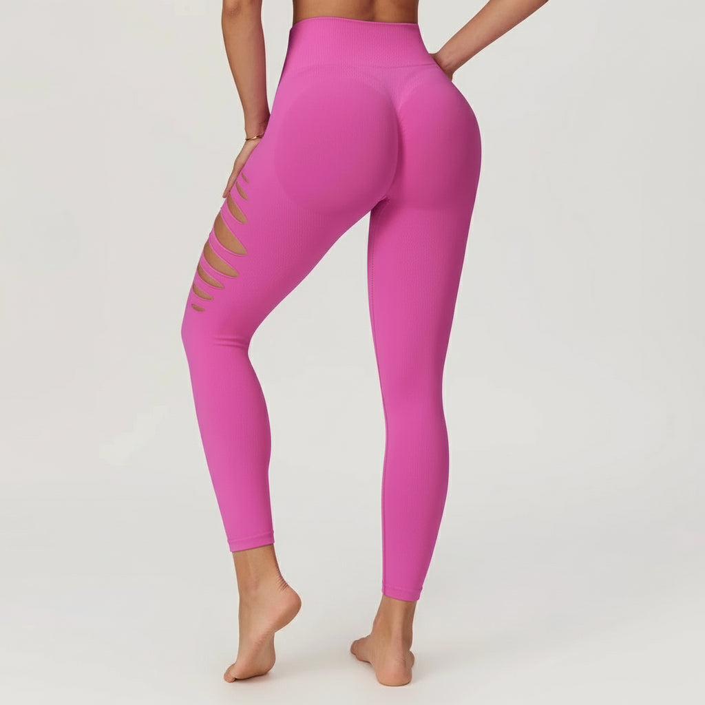 Pantalon Yoga Femme | Zen Pant Ajoure : style ajoure et extensible Deep Rose Red / XL