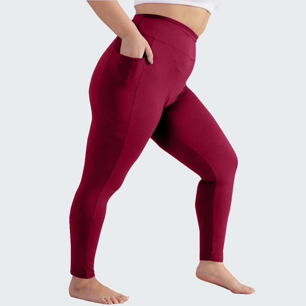 Pantalon Yoga Femme | Zen Yoga Plus Size : pantalon inclusif, XL à 5XL Wine / 5XL