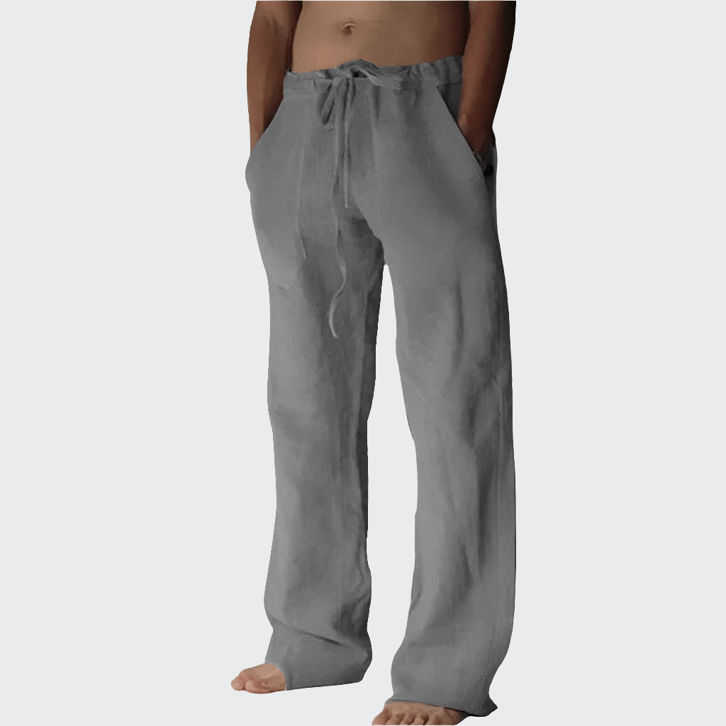 Pantalon Yoga Homme | Fluide Vibe Grey White / S