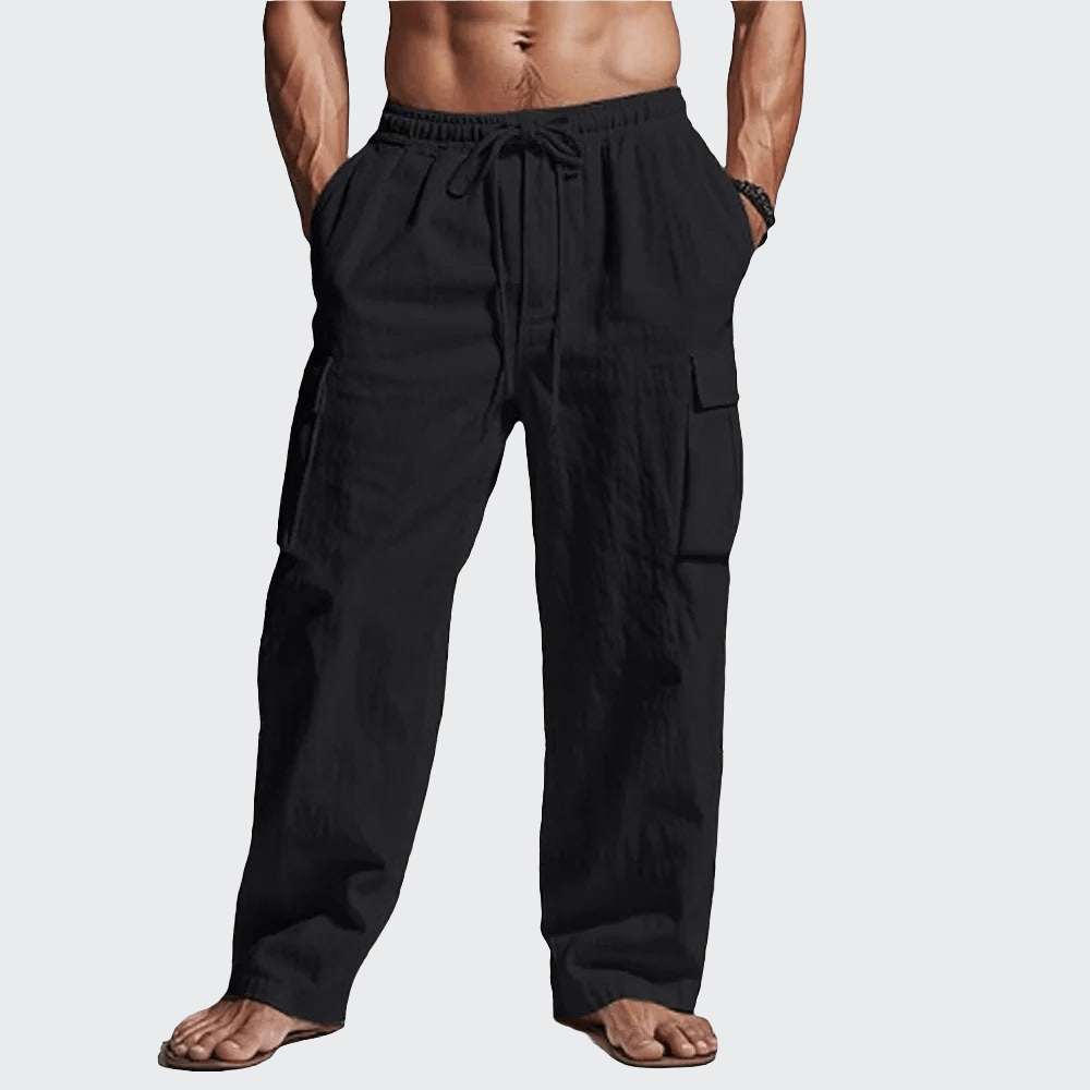 Pantalon Yoga Homme | Zen Ample Confort : ample et confortable. Black / XXXL