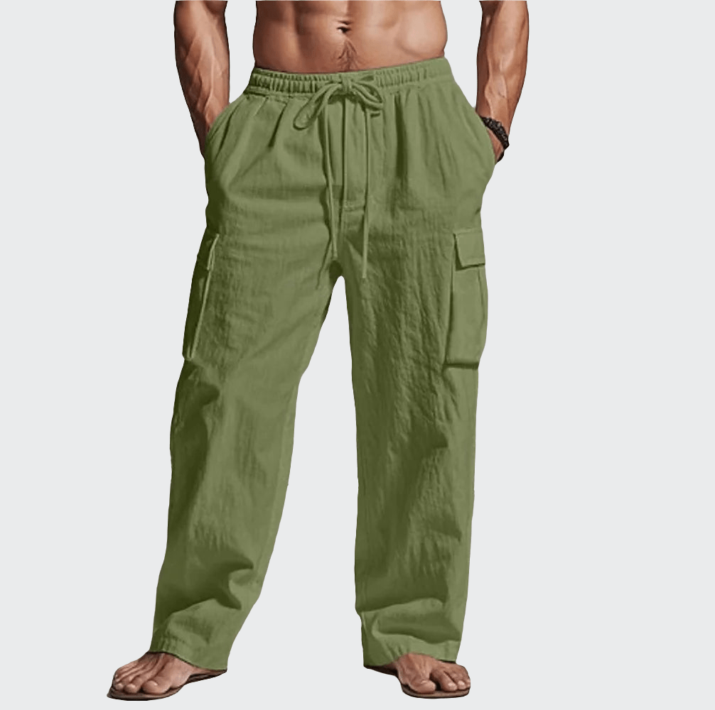 Pantalon Yoga Homme | Zen Ample Confort : ample et confortable. Green / XXXL