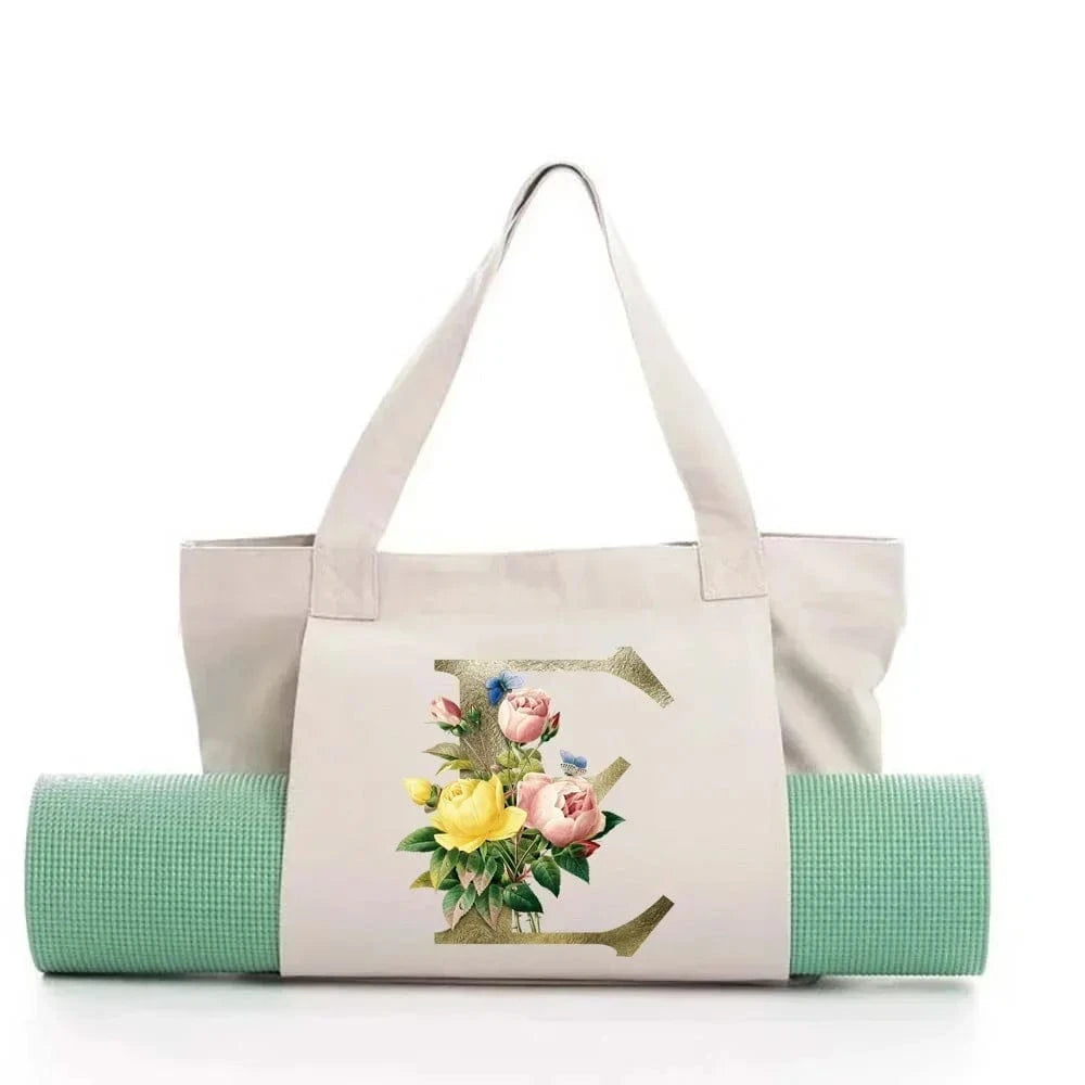 Sac de Yoga | Yogi Lettre White Golden flower E