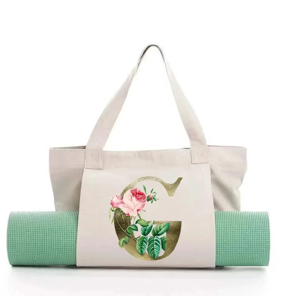 Sac de Yoga | Yogi Lettre White Golden flower G