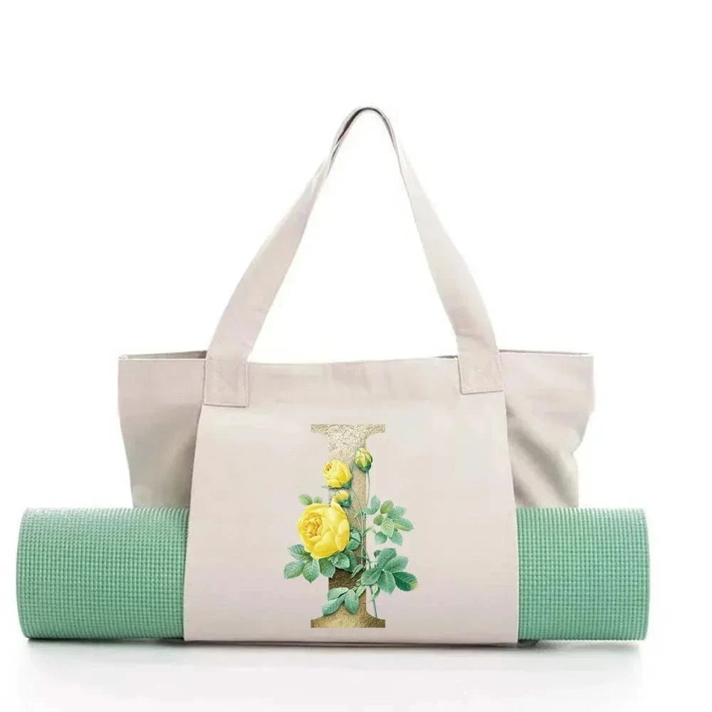 Sac de Yoga | Yogi Lettre White Golden flower I