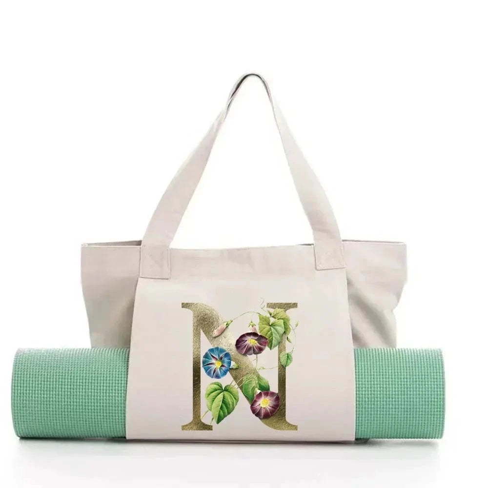 Sac de Yoga | Yogi Lettre White Golden flower N