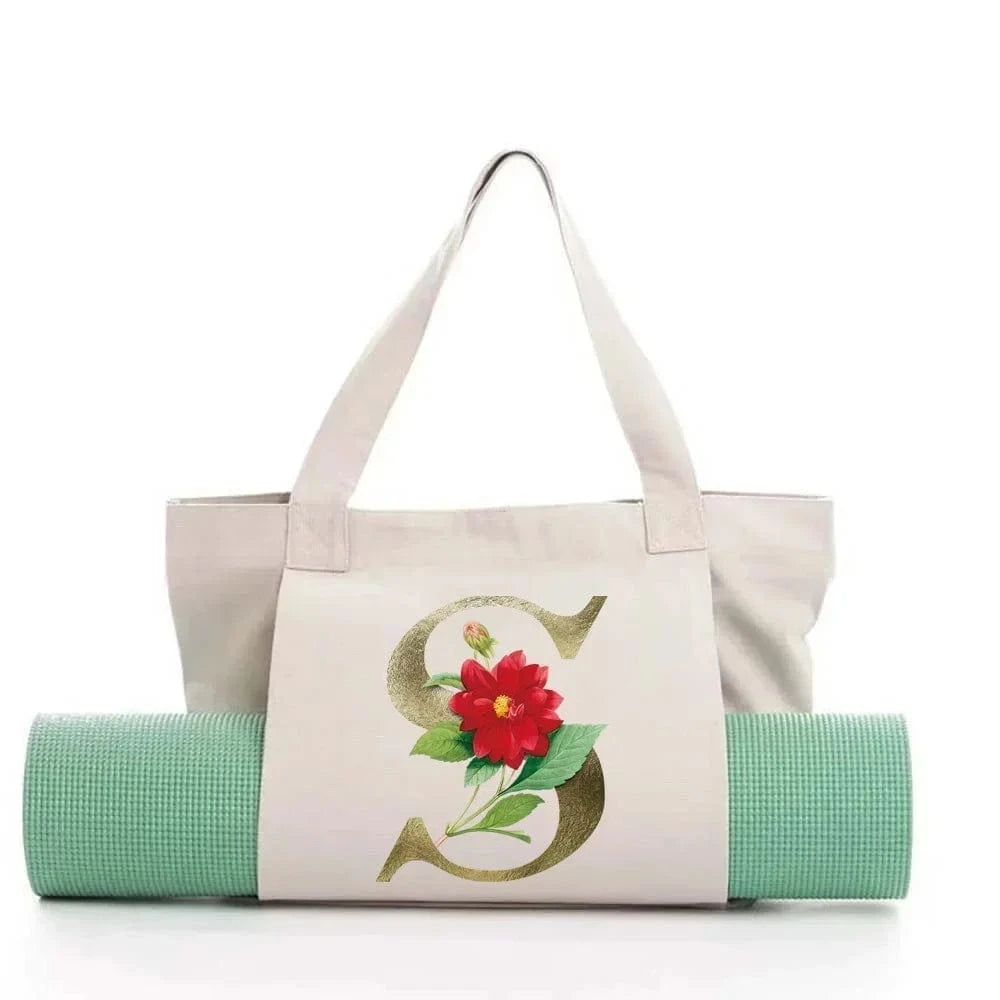 Sac de Yoga | Yogi Lettre White Golden flower S