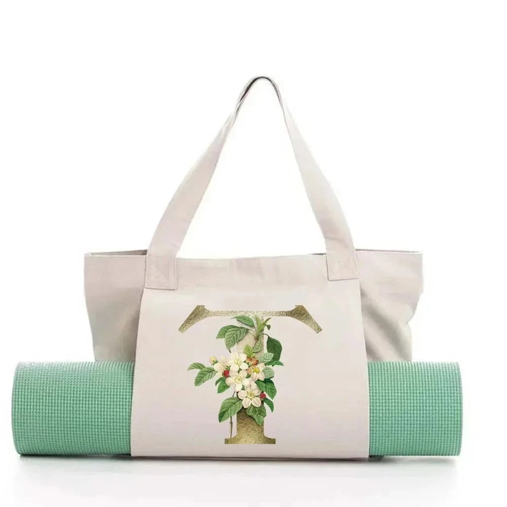 Sac de Yoga | Yogi Lettre White Golden flower T