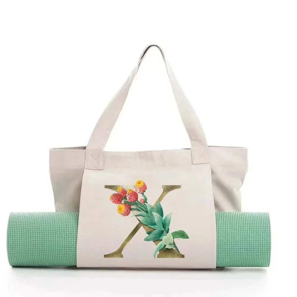 Sac de Yoga | Yogi Lettre White Golden flower X