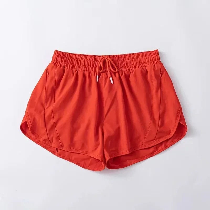Short Yoga Femme | 2En1 Red / L-8