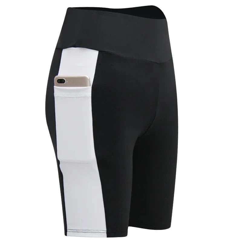 Short Yoga Femme | Bi-Color Long B-Withe / L