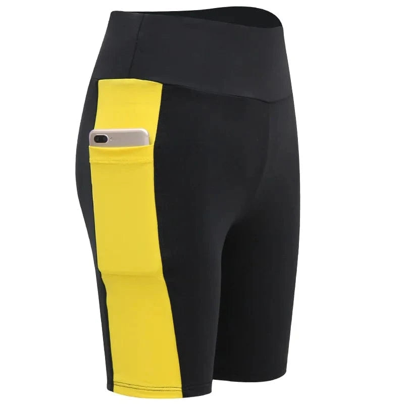Short Yoga Femme | Bi-Color Long B-Yellow / L