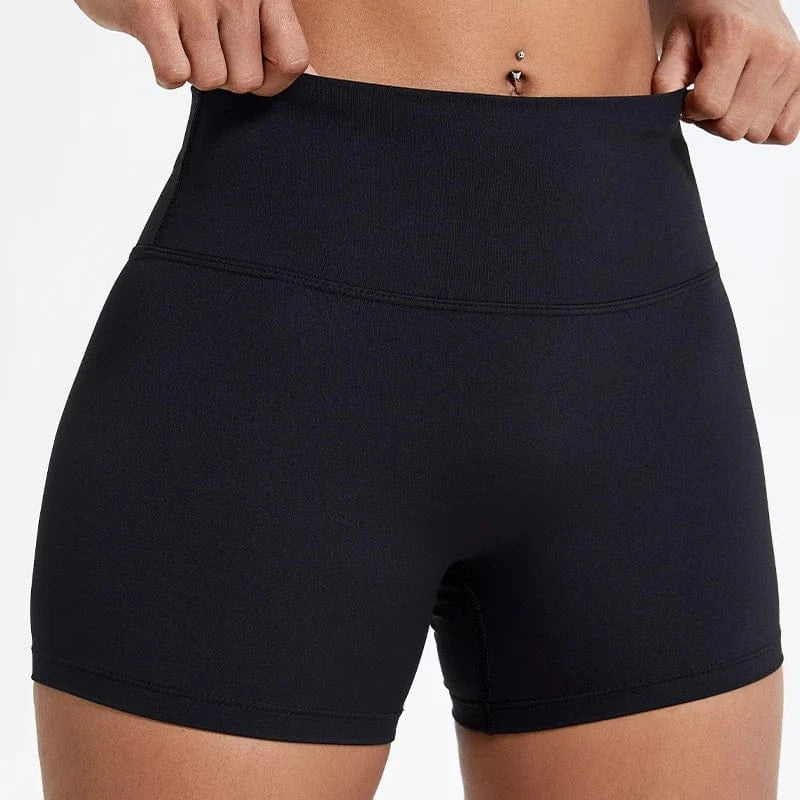 Short Yoga Femme | Taille Haute Black / S