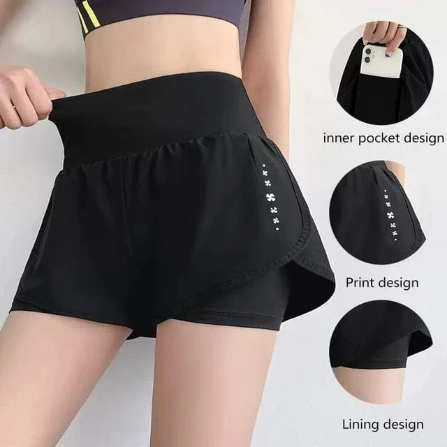 Short Yoga Femme | Vibe Pocket Black / XXL
