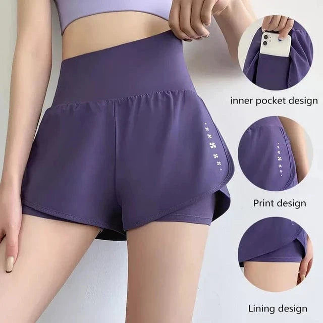 Short Yoga Femme | Vibe Pocket Purple / XL
