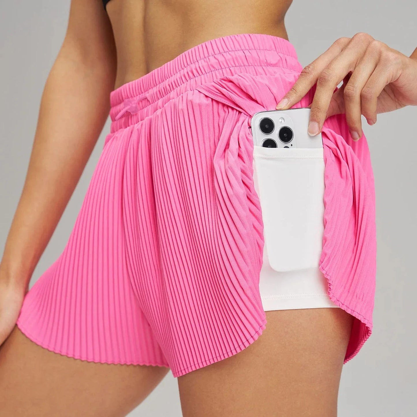 Short Yoga Femme | Zen Confort Plissée