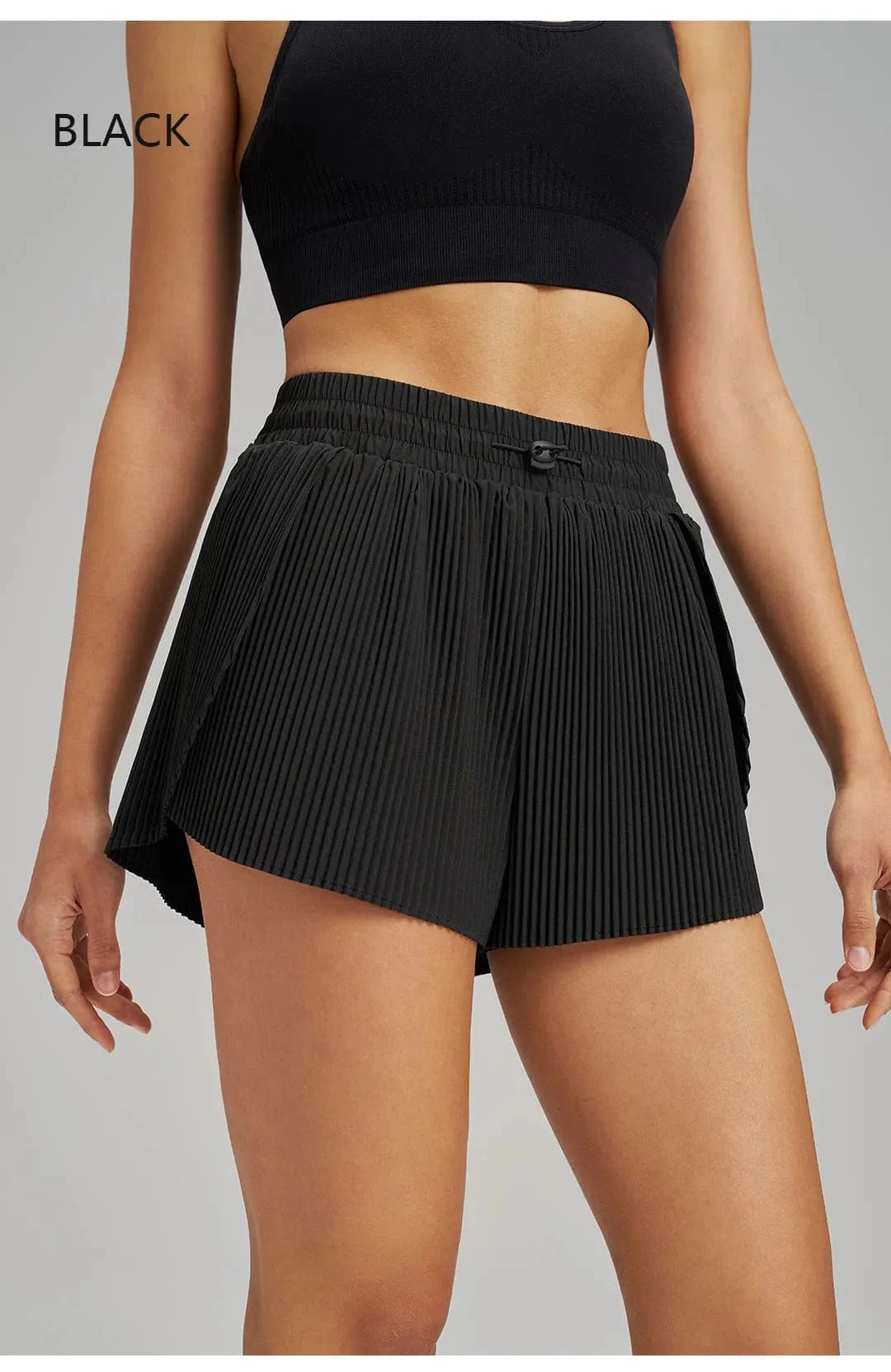 Short Yoga Femme | Zen Confort Plissée