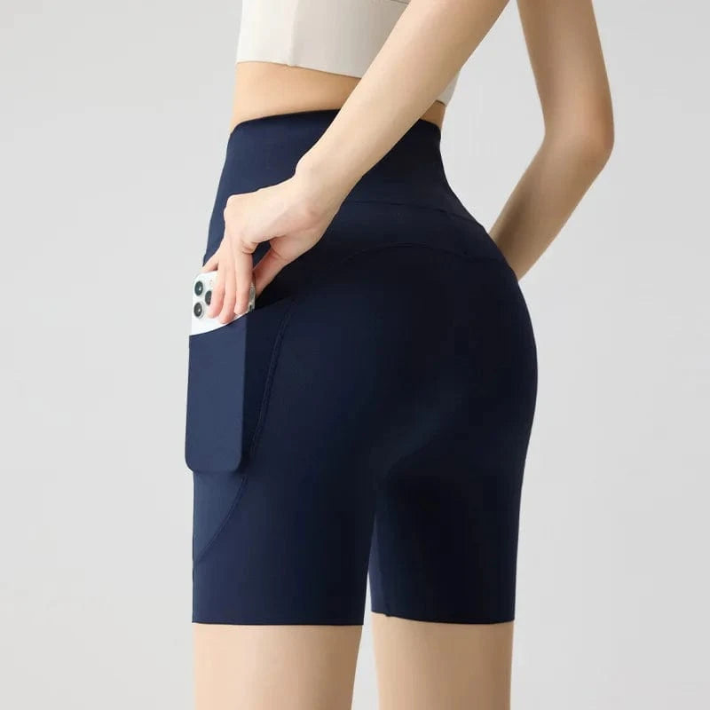 Short Yoga Femme | Zen Double Pocket Navy blue / XXL