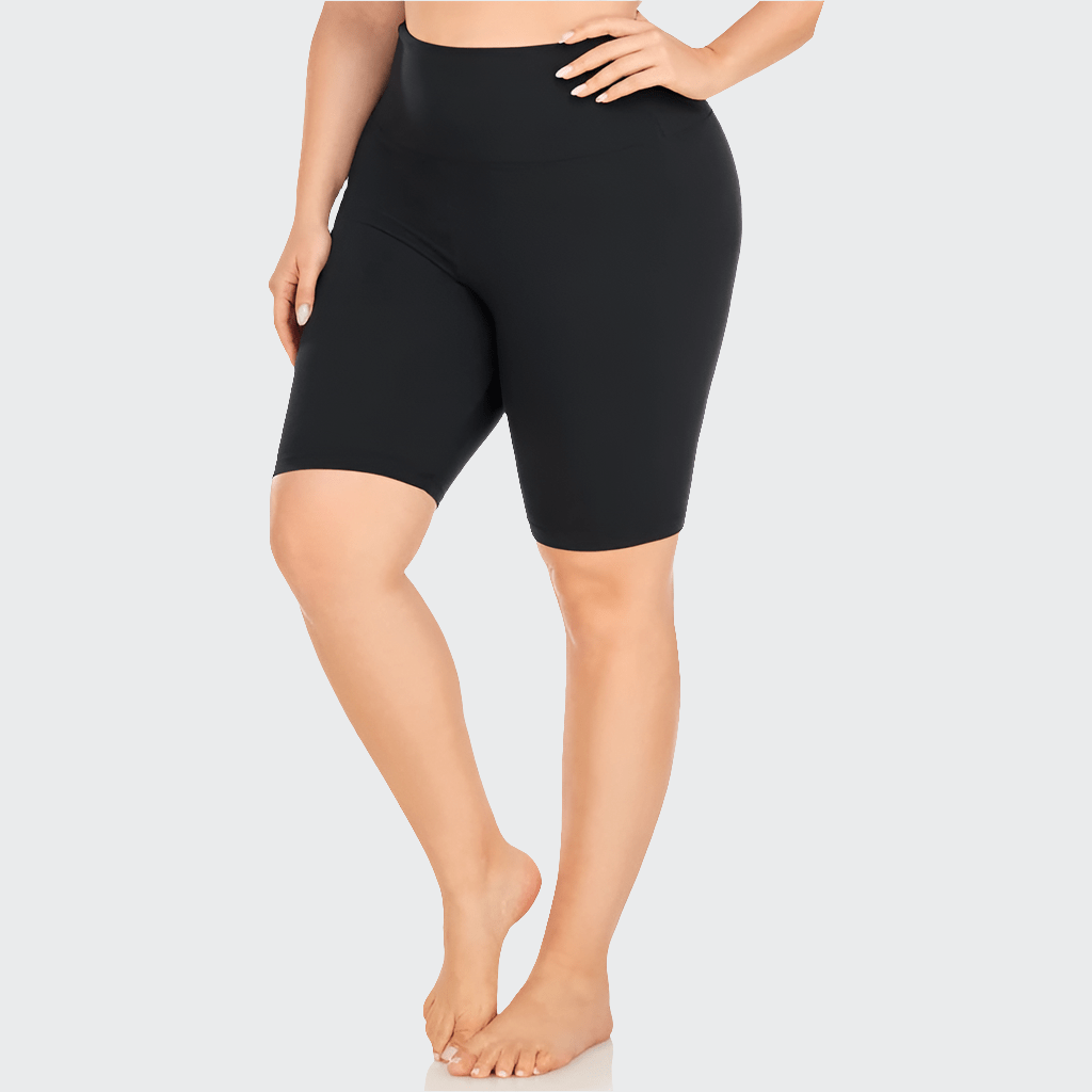 Short Yoga Femme | Zen Plus Pocket : confort extensible, du XL au 5XL Black No Pocket / XL