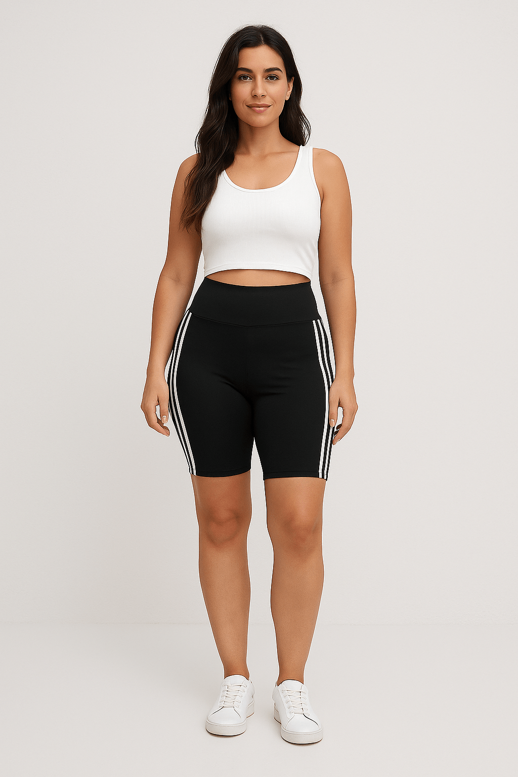 Short Yoga Femme | Zen Plus Rayures : un short pour votre confort.