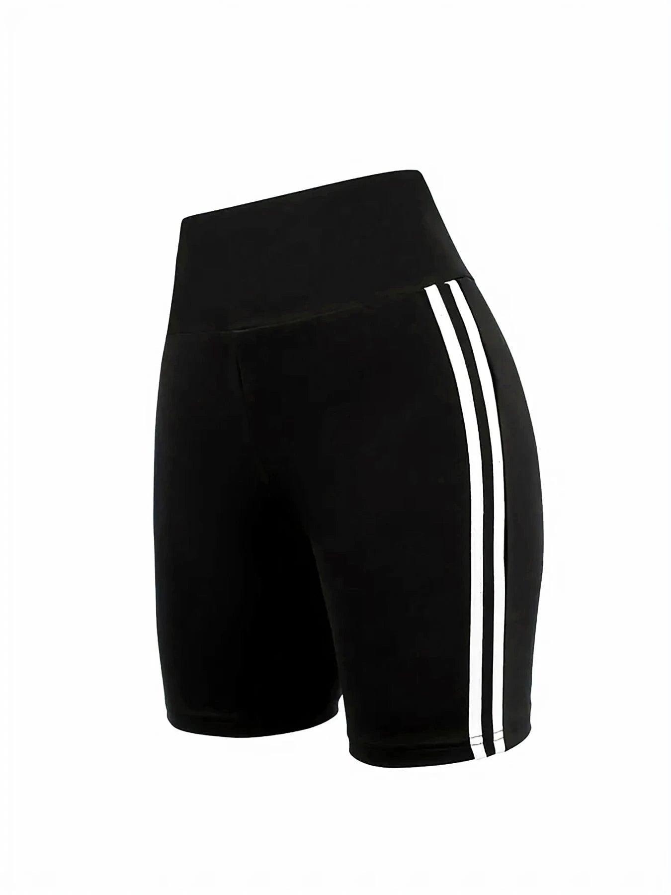 Short Yoga Femme | Zen Plus Rayures : un short pour votre confort. black / 4XL