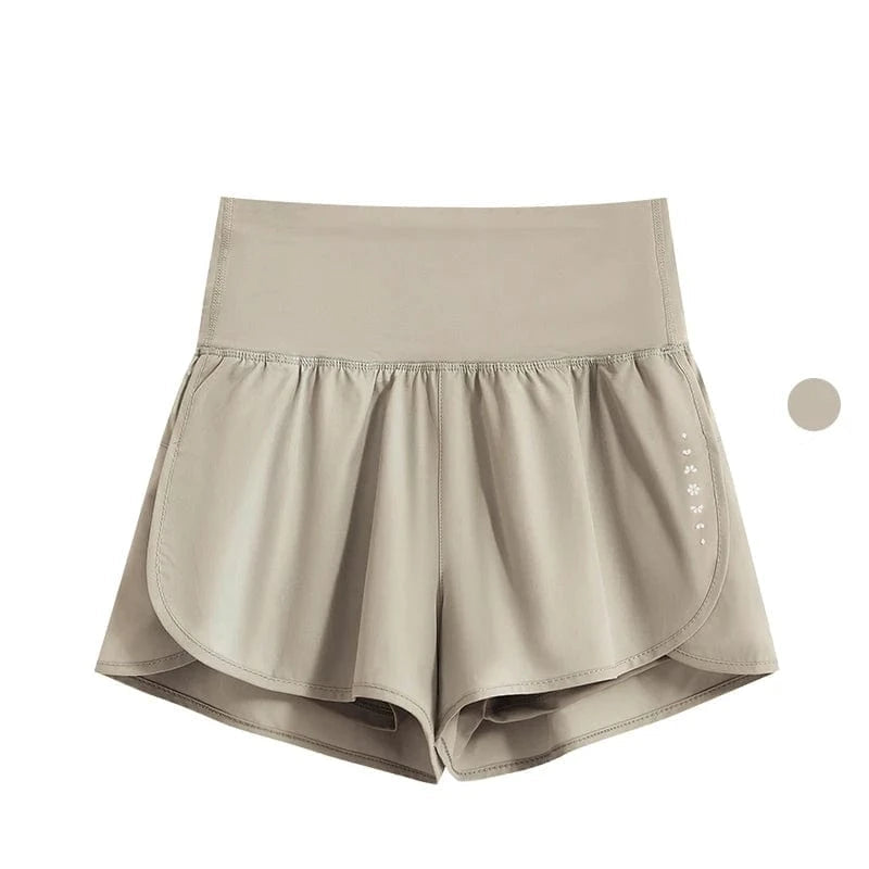 Short Yoga Femme | Zen Premium Short : stylé et confortable. Khaki Shorts / 4XL