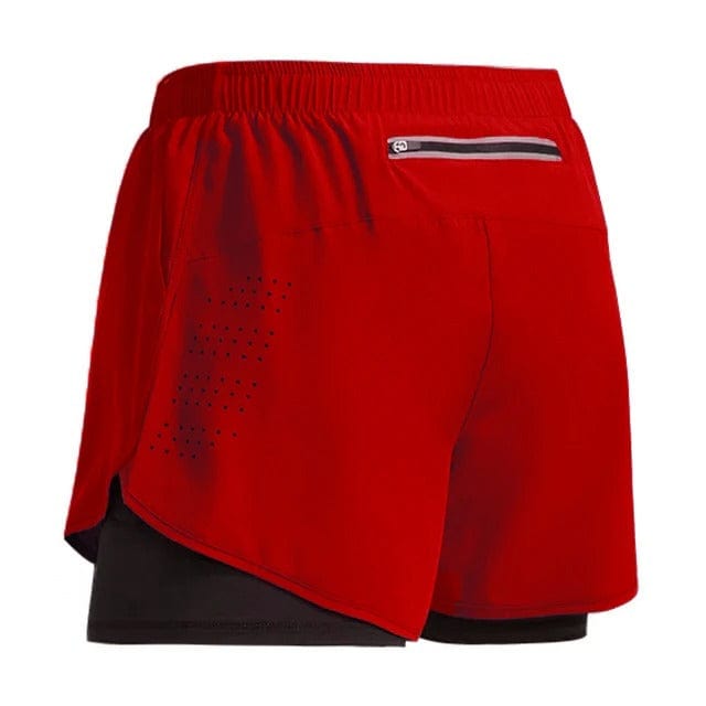Short Yoga Homme | Design Sport Red / XL
