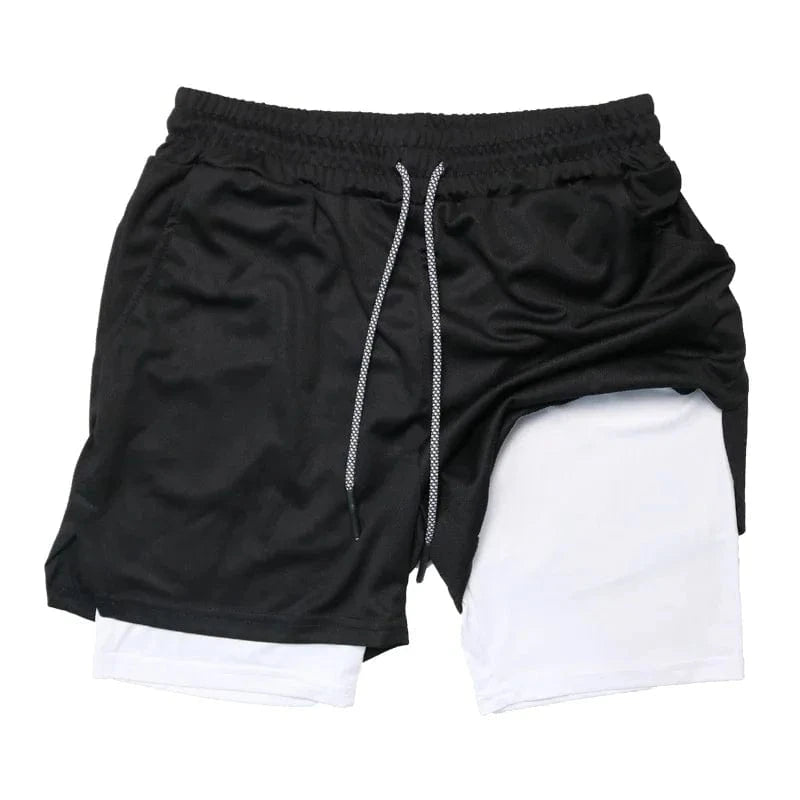Short Yoga Homme | Multi-Poche BlackWhite / M