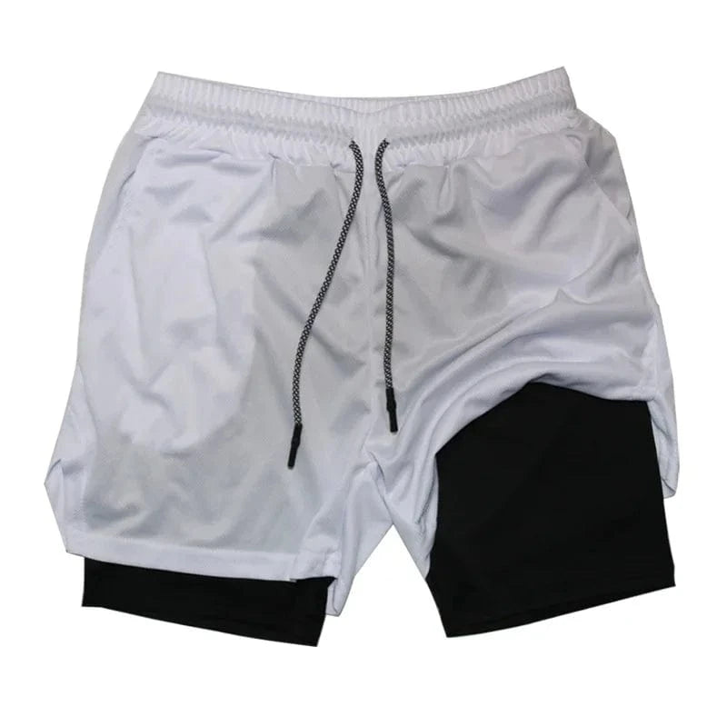 Short Yoga Homme | Multi-Poche White / M