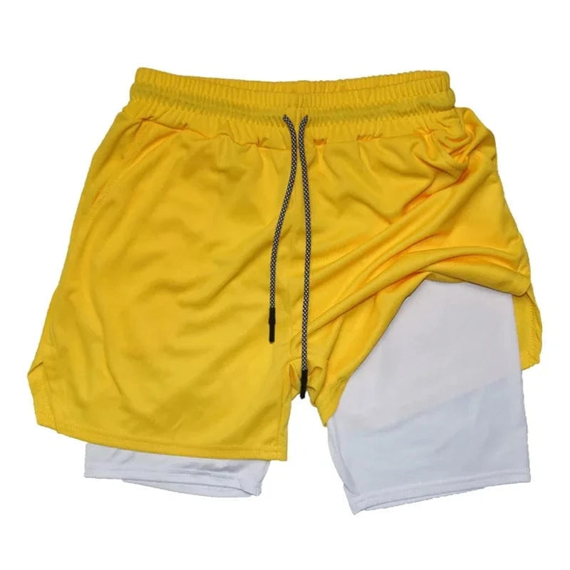 Short Yoga Homme | Multi-Poche Yellow / M