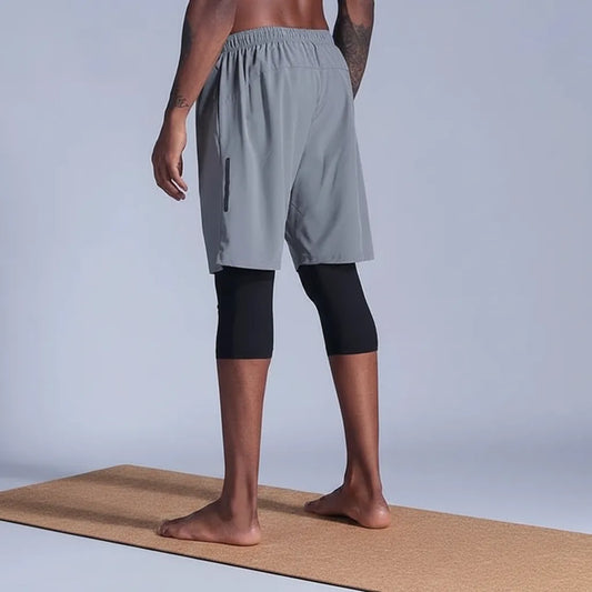 Short Yoga Homme | Zen 2en1 Long gray / S(160-165cm)