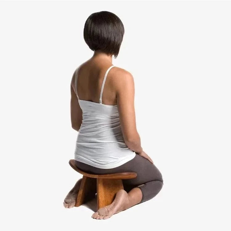 Tabouret Yoga | Méditation Bois Foncé 18cm Brown 42X21X18CM