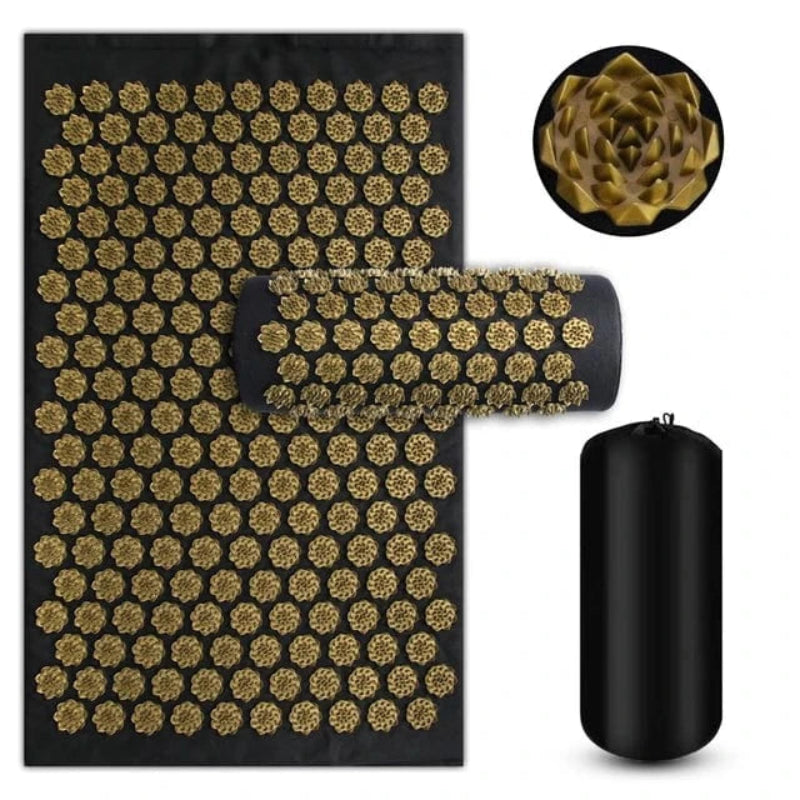 Tapis d'acupression | Set Base 3Pcs Noir 3PCS-Gold