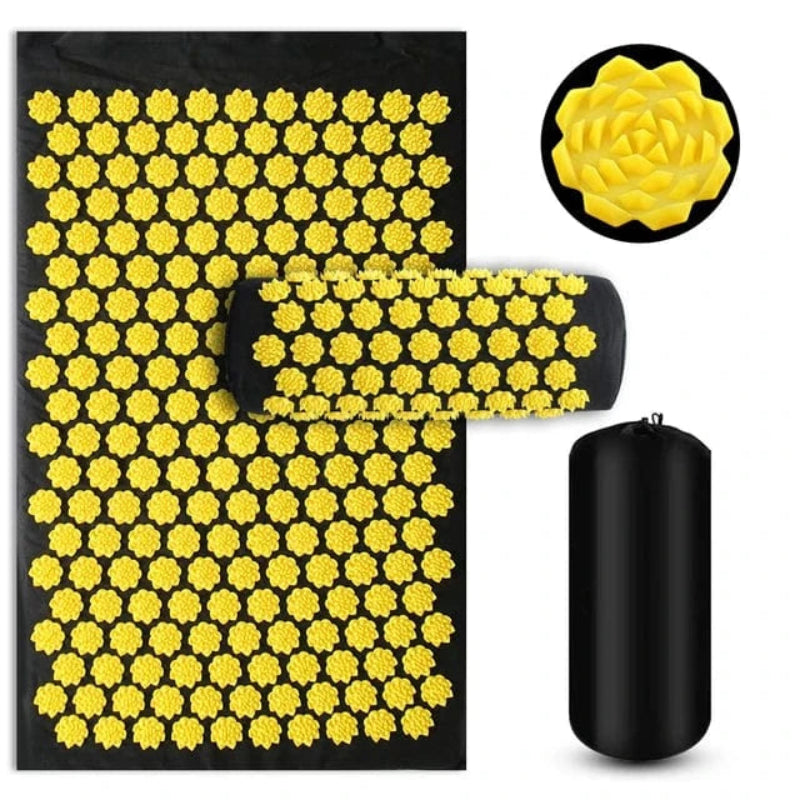 Tapis d'acupression | Set Base 3Pcs Noir 3PCS-Yellow
