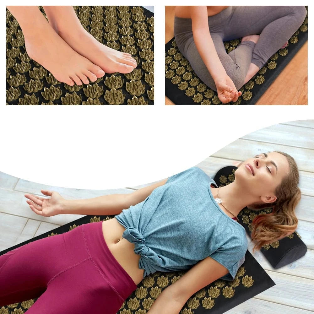 Tapis d'acupression | Set Relax 4pcs : un kit complet pour relaxation 4pcs set
