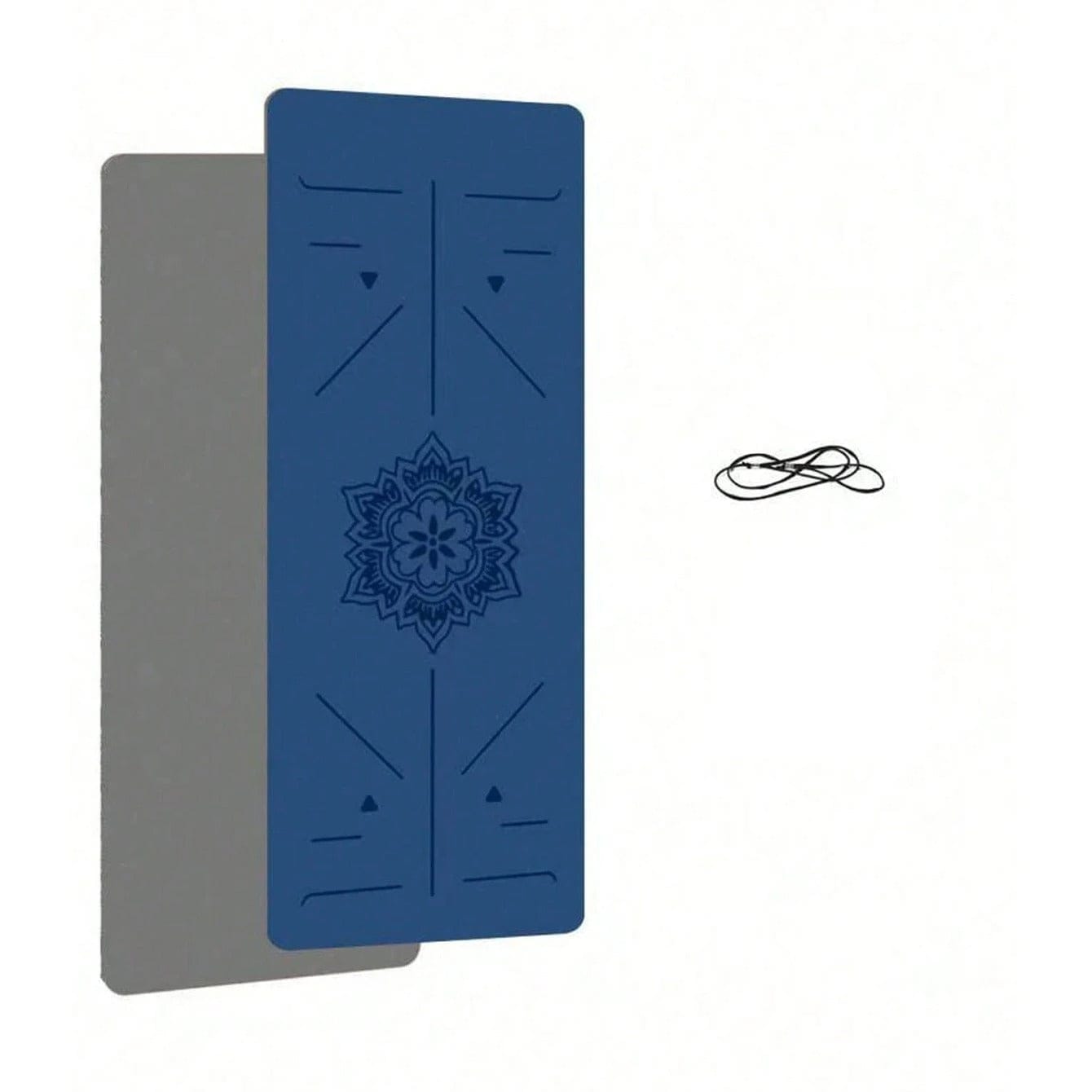 Tapis de Yoga | Centre 6MM : antidérapant, épaisseur 6mm et confort Blue dark grey