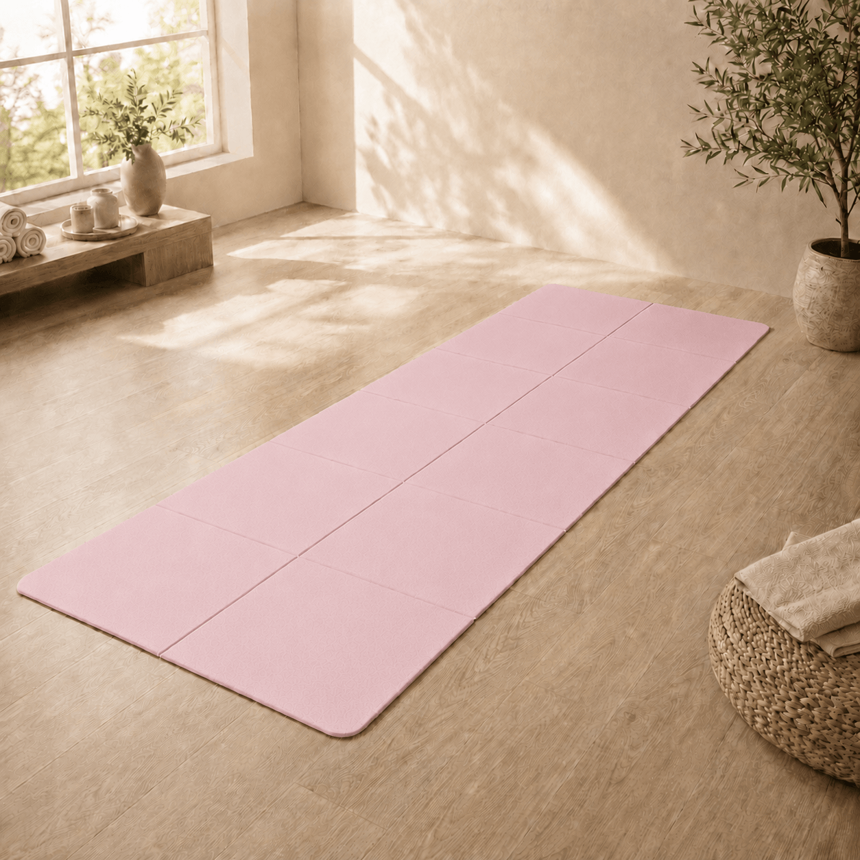 Tapis de Yoga de Voyage 8mm Épais & Confort | ZenYopi Pink