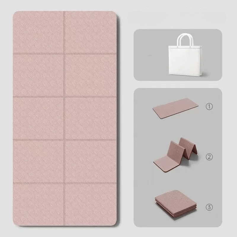 Tapis de Yoga de Voyage | Zen Portable 4MM Coral powder