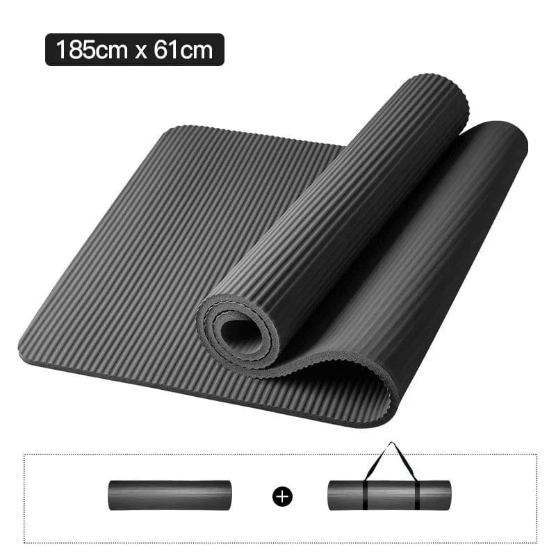 Tapis Yoga Epais | Rainure 15/10MM black / 10mm