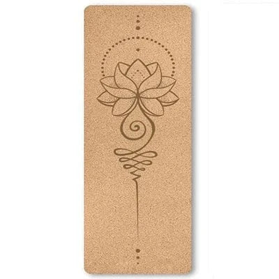 Tapis Yoga Liege | Naturel custom 5MM Motif LH1