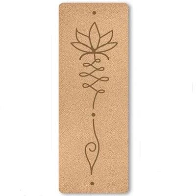 Tapis Yoga Liege | Naturel custom 5MM Motif LH2