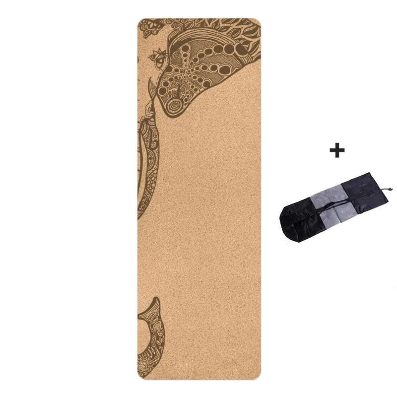 Tapis Yoga Liége | Naturel Elephant 4mm 2PCS Elephant with bag