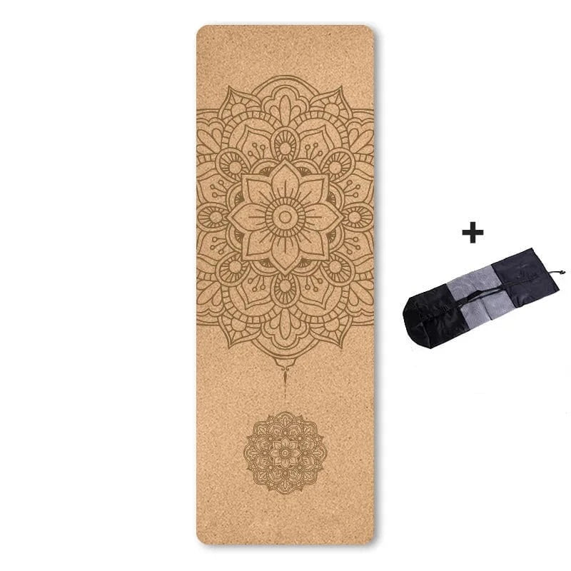 Tapis Yoga Liége | Naturel Mandala 4mm 2PCS Mandala with bag